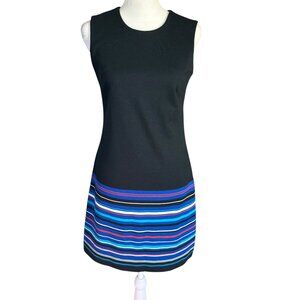 Calvin Klein black sleeveless knee length sheath A-Line dress women's size 2